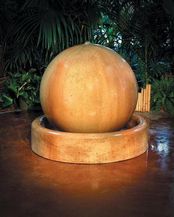 Ball and Ring Outdoor Fountain-Soothing Walls