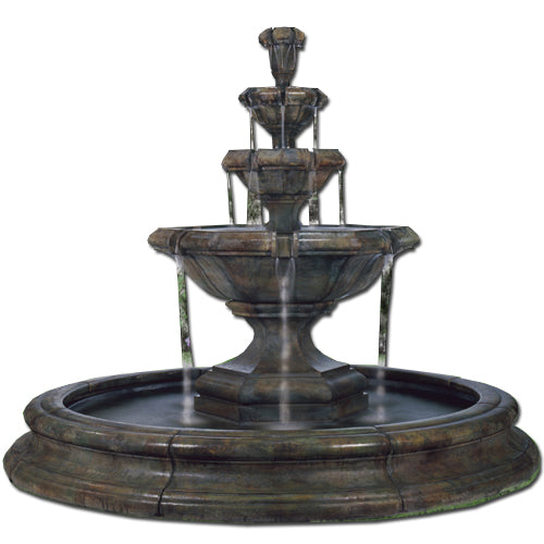  Grande Kensington Three Tier Fountain in Pool 