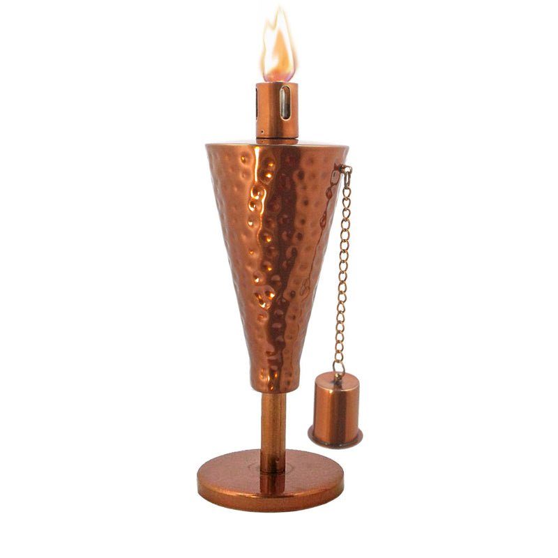  Anywhere Garden Torch – Tabletop - Hammered Copper Cone 