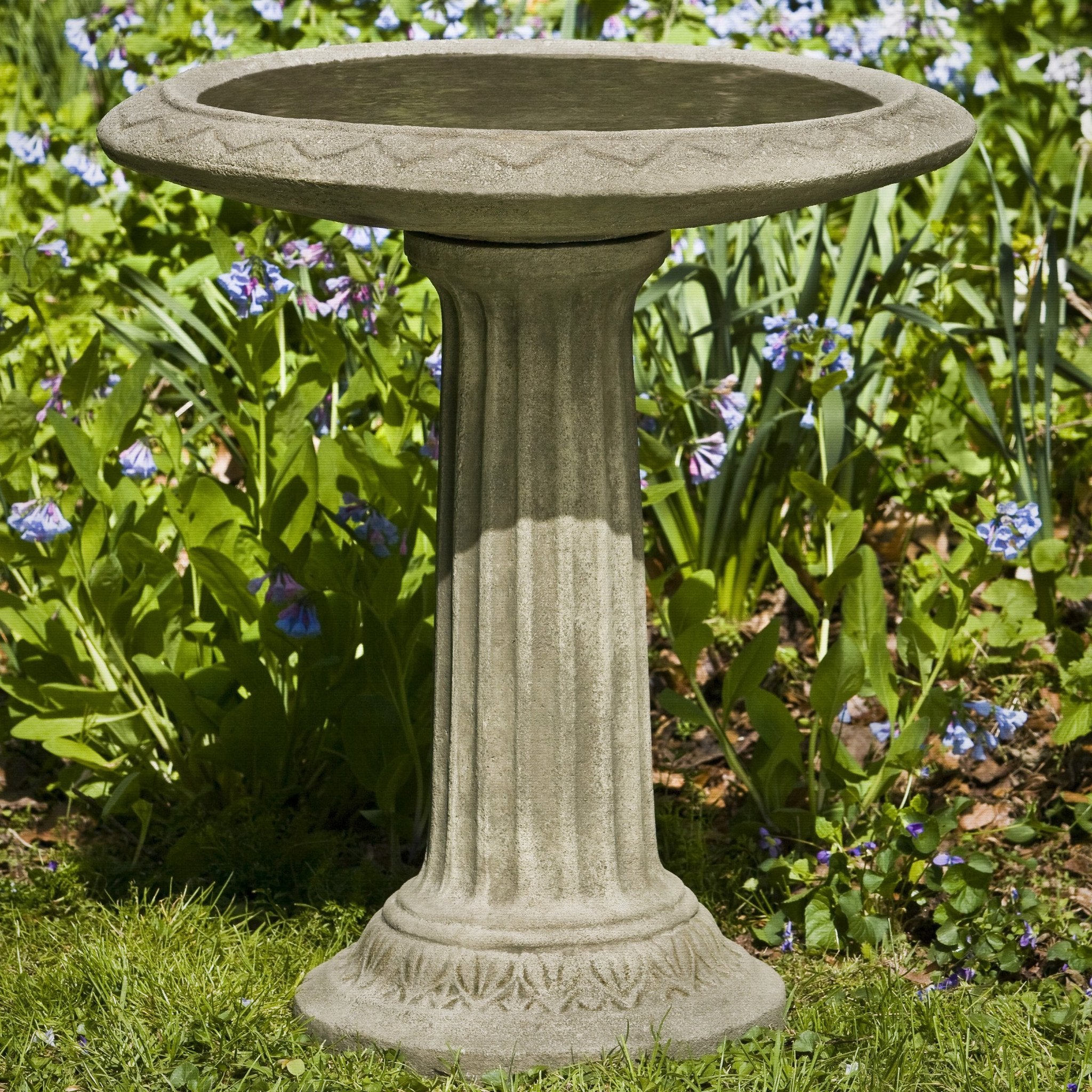 Cottage Garden Cast Stone Birdbath Soothing Company