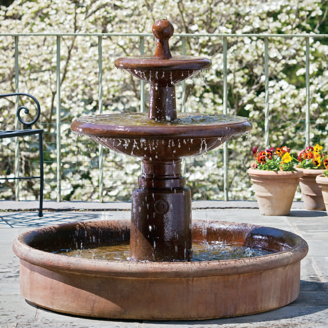  Esplanade Two Tier Outdoor Garden Fountain 