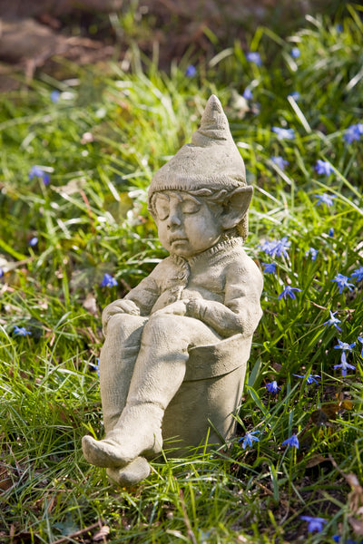 Small Thoughts Cast Stone Garden Statue