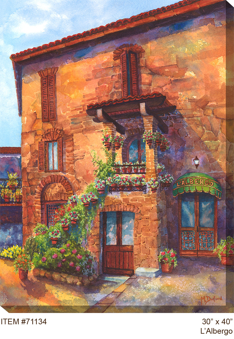  L'Albergo Outdoor Canvas Art 