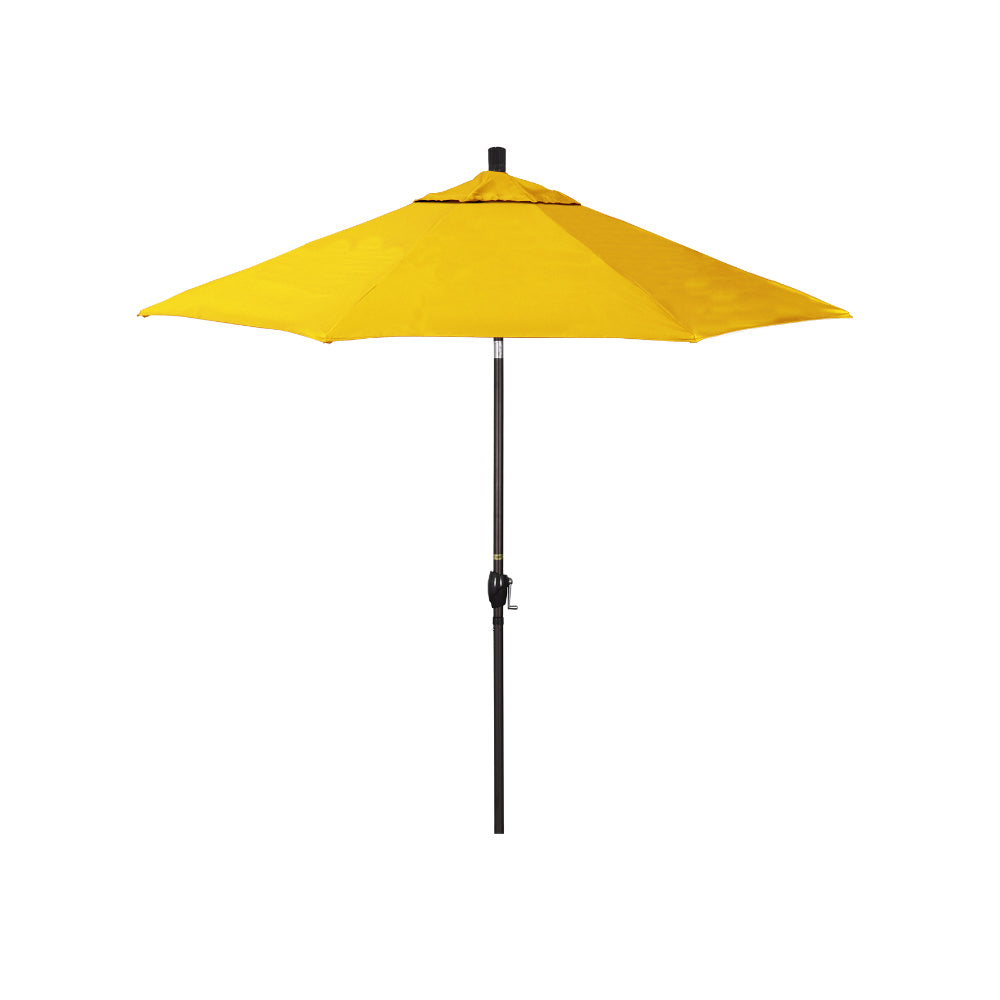  California Umbrella 9' Pacific Trail Series Patio Umbrella With Bronze Aluminum Pole Aluminum Ribs Push Button Tilt Crank Lift With Sunbrella Fabric 