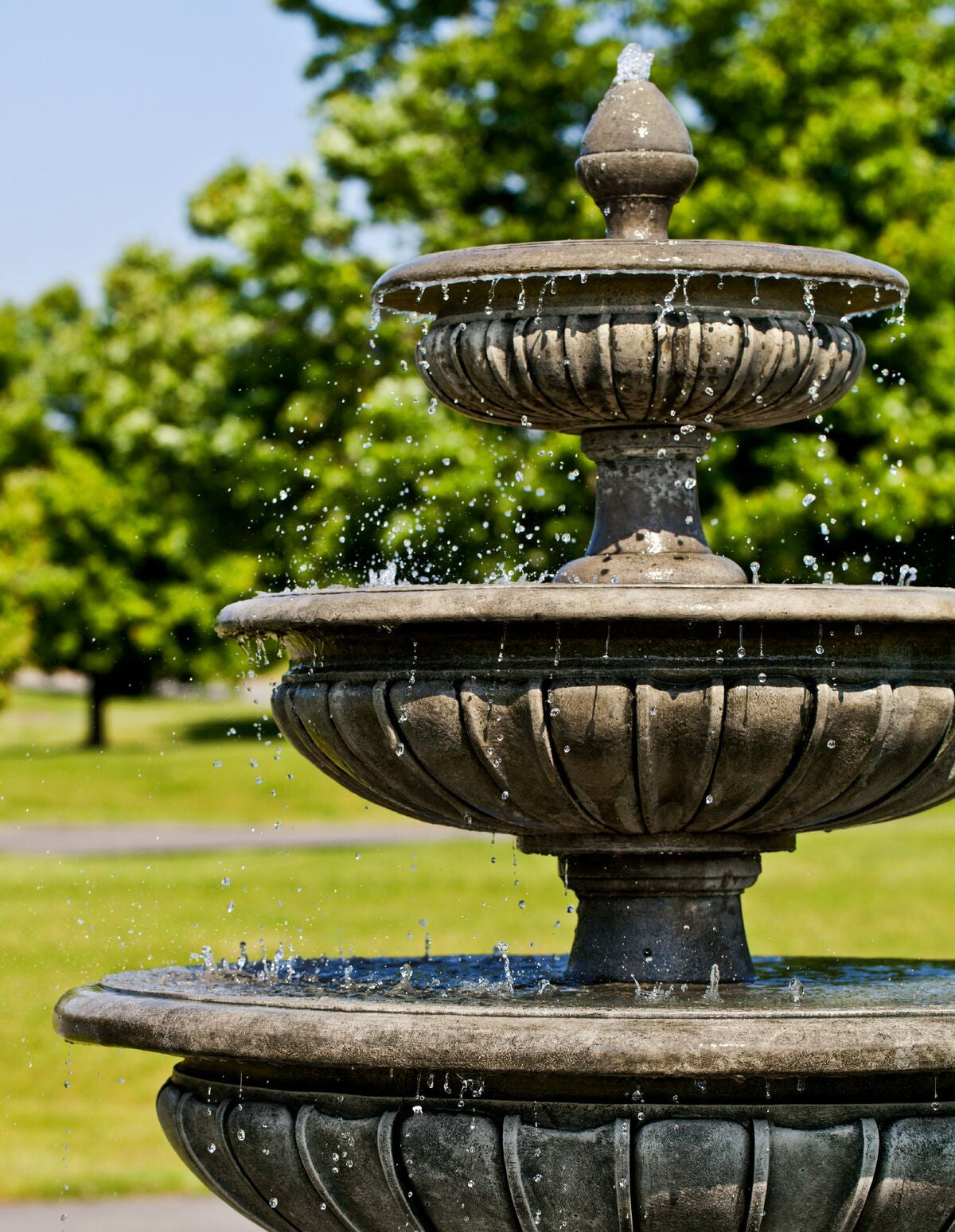 campania international fonthill 3 tier outdoor fountain with basin on tiered outdoor fountain