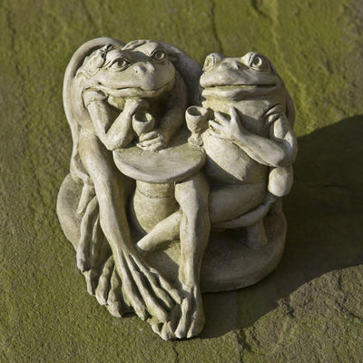 Mini Zen Frog Cast Stone Garden Statue