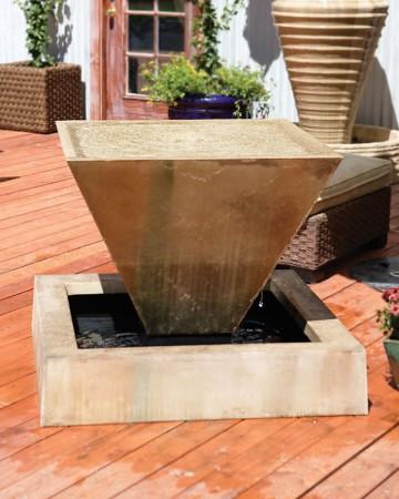 Large Oblique Modern Outdoor Fountain