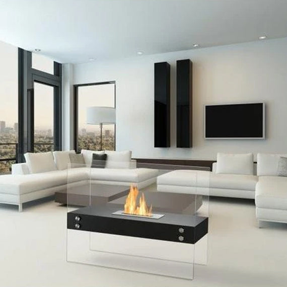 Freestanding floor fireplace, bio ethanol fireplace