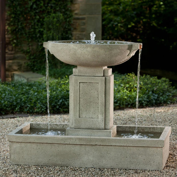 Large outdoor fountains, urn fountains, modern outdoor fountains, fountains with basins