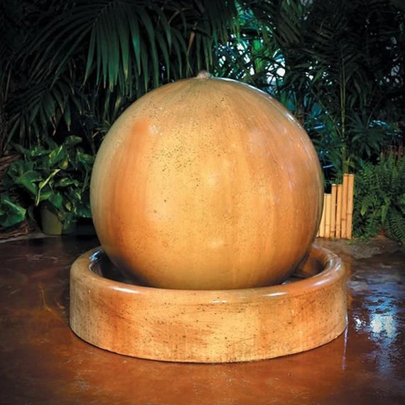 modern outdoor fountain, sphere outdoor fountain, modern garden fountains, Gist fountains