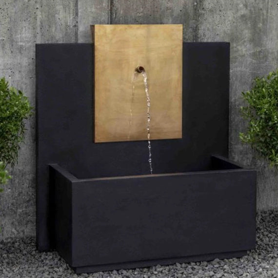 outdoor wall fountains, modern outdoor fountains, spillway fountains, fountains with basins, copper fountains, corten fountains, campania international fountains