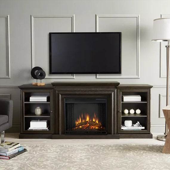 Frederick Entertainment Center Electric Fireplace, Traditional Fireplace