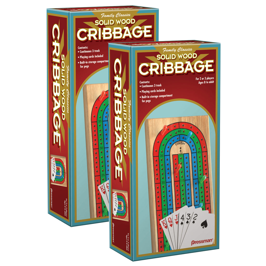 2 Ea Cribbage With Cards In Wood Student Spotlight