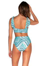 Back view of Sunsets Swimwear Moon Tide Summer Lovin V-Front Bottom