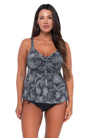 Sunsets Escape Swimwear Fanfare Seagrass Texture Marin Tankini Top