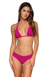 Front view of Swim Systems Swimwear Magenta Mila Tri Top