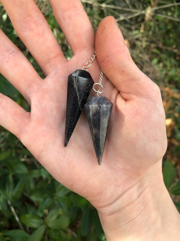 Aventurine Pendulums in Hand