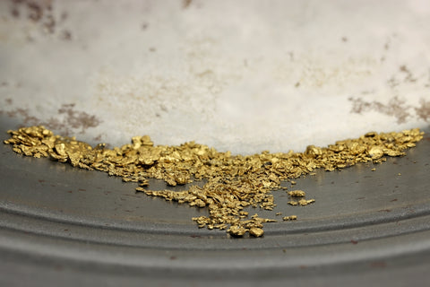 Hand-panned gold, small nuggets