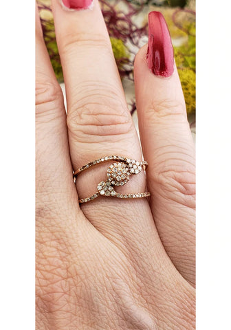 10k Rose Gold Diamond Ring