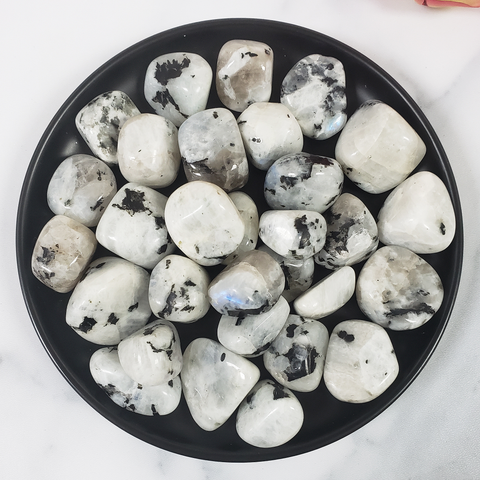 Rainbow Moonstone Crystal Natural Gemstone Tumbled Stone