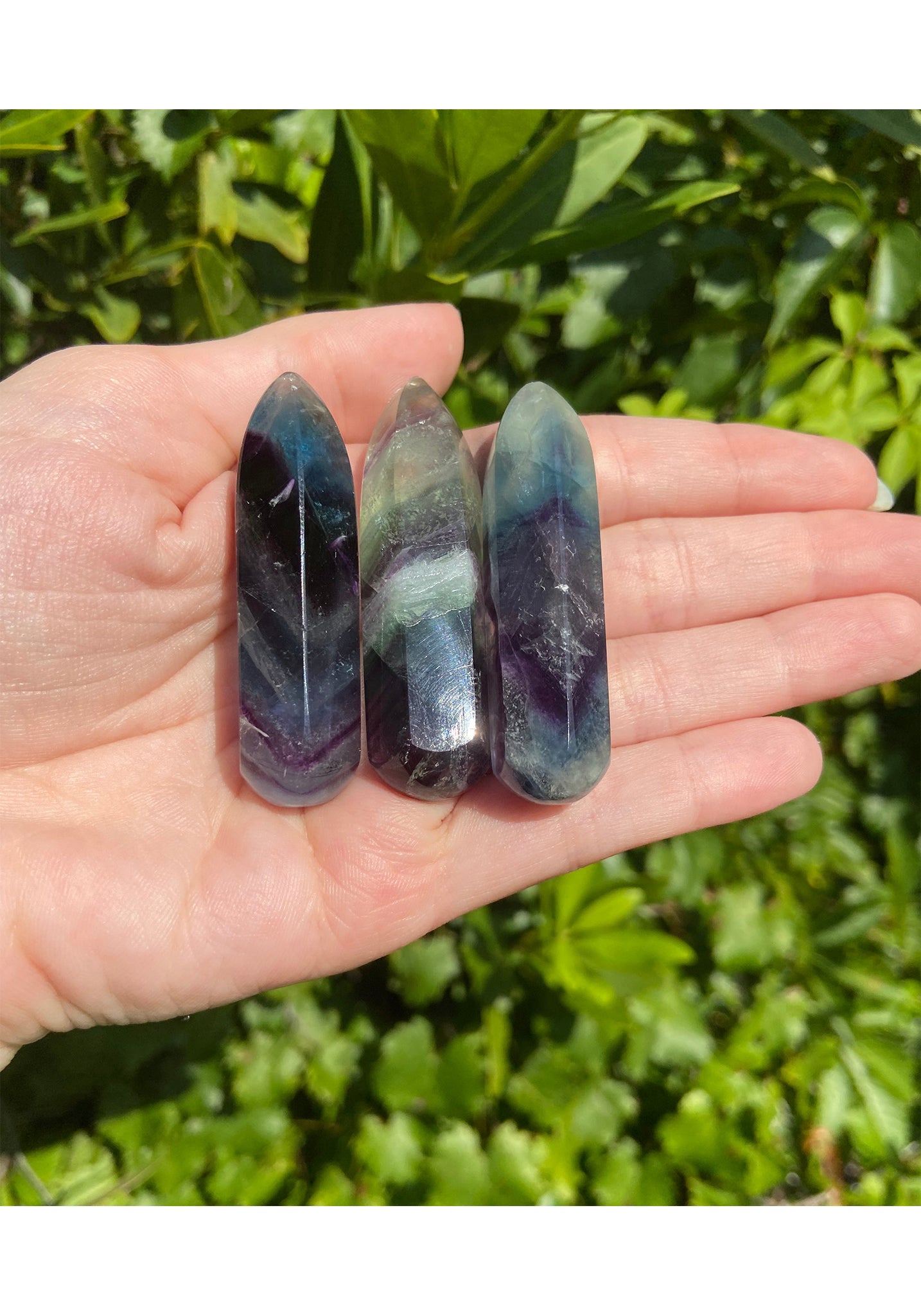 Fluorite Polished Gemstone Wand - Stone of Universal Consciousness