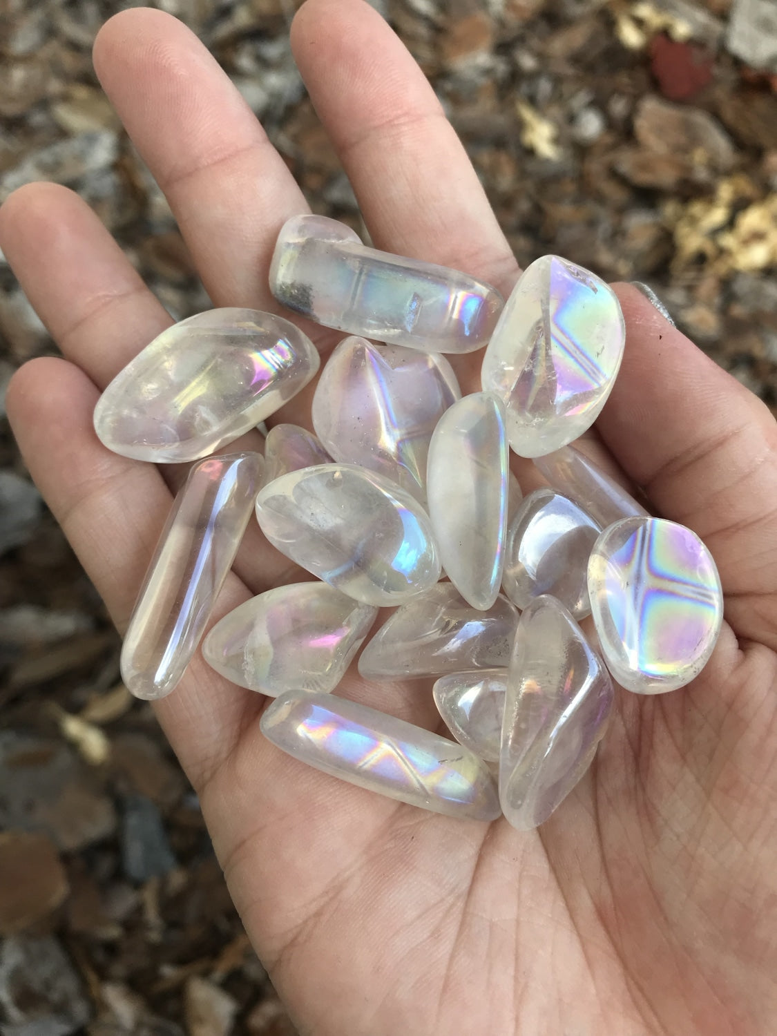 tumbled angel aura quartz