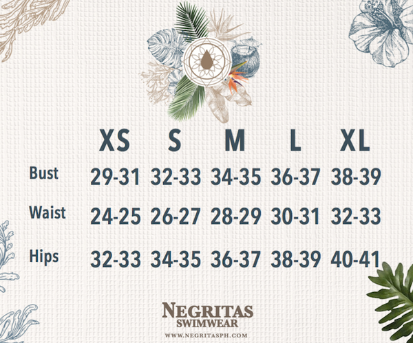 Negritas Swimwear: Size Guide