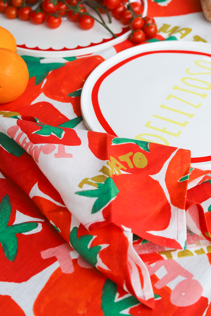 LINEN TABLECLOTH - TOMATO – Variety Hour Studio