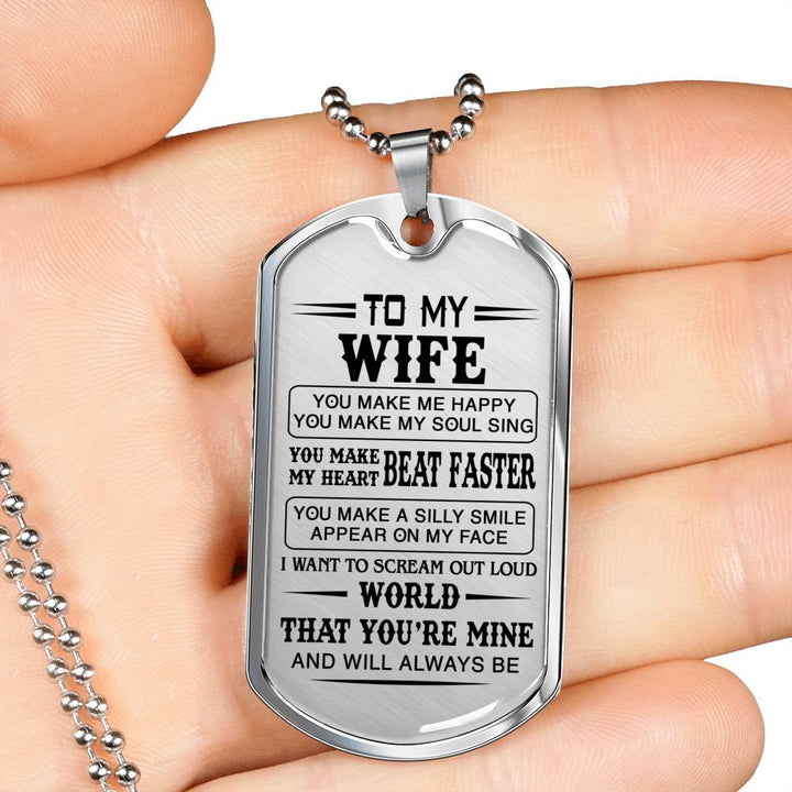 Love Quotes For Wife Dog Necklace Inspirational To My Wife Gift Az Family Gifts