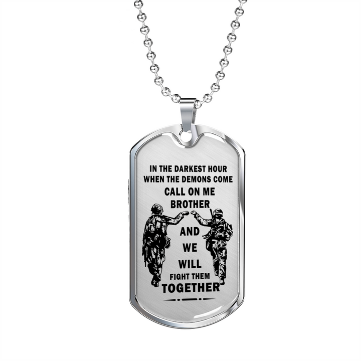 brother dog tag necklace