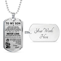 Thumbnail for Father Son Pendant Necklace -Dragon Ball, Vegeta & Trunks meaningful Love Quote