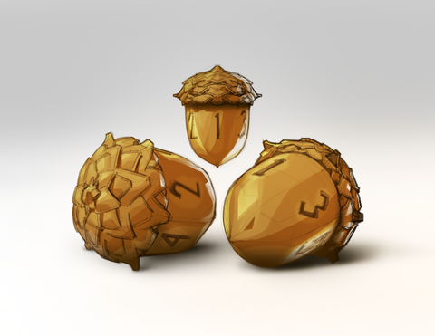 Legend In The Mist RPG Acorn Dice sketch