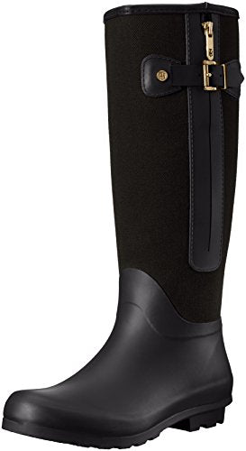 tommy hilfiger black rain boots