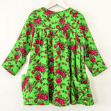 Aganta Yeşil Çiçekli Elbise