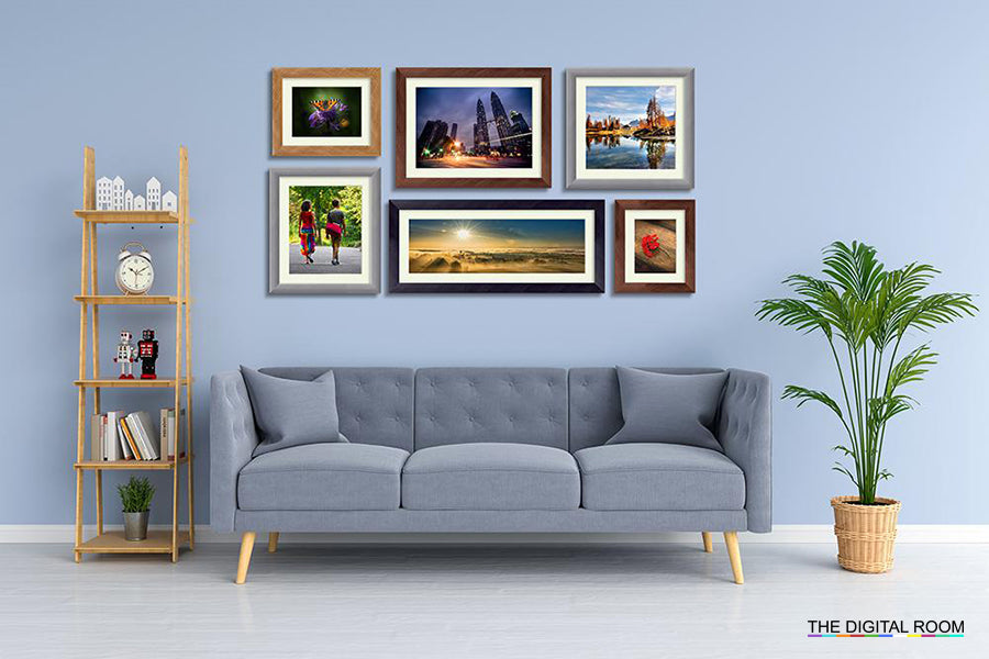 Brushed Metallics Premium Framed Prints displayed in room preview.