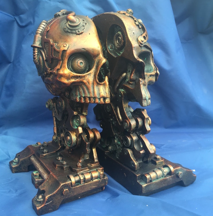 steampunk bookends