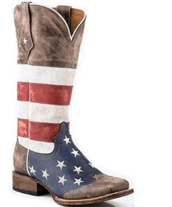 ROPER WOMEN'S AMERICAN FLAG SQUARE TOE 