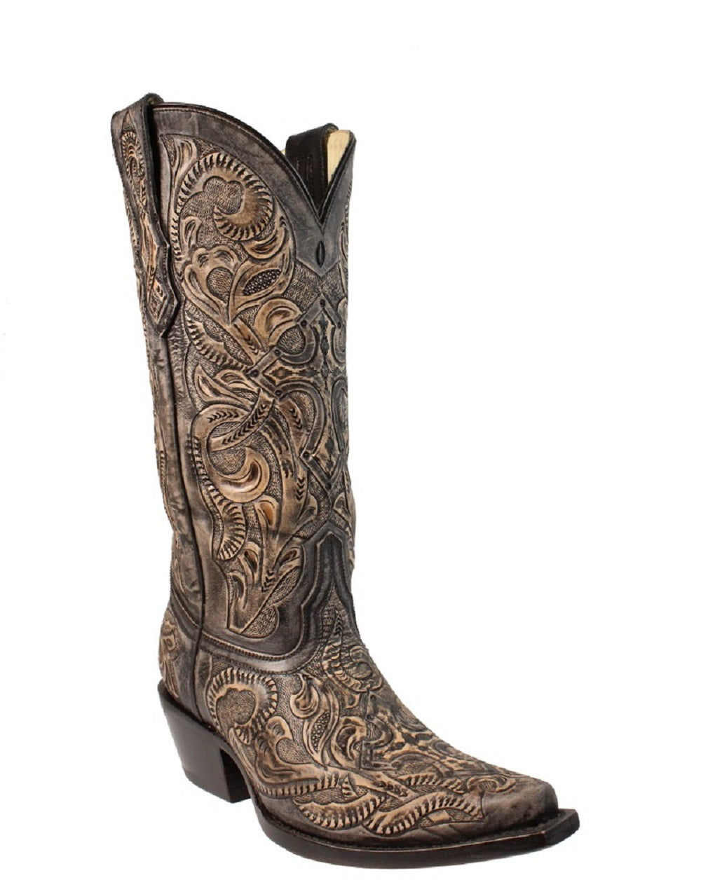 tooled leather boots womens