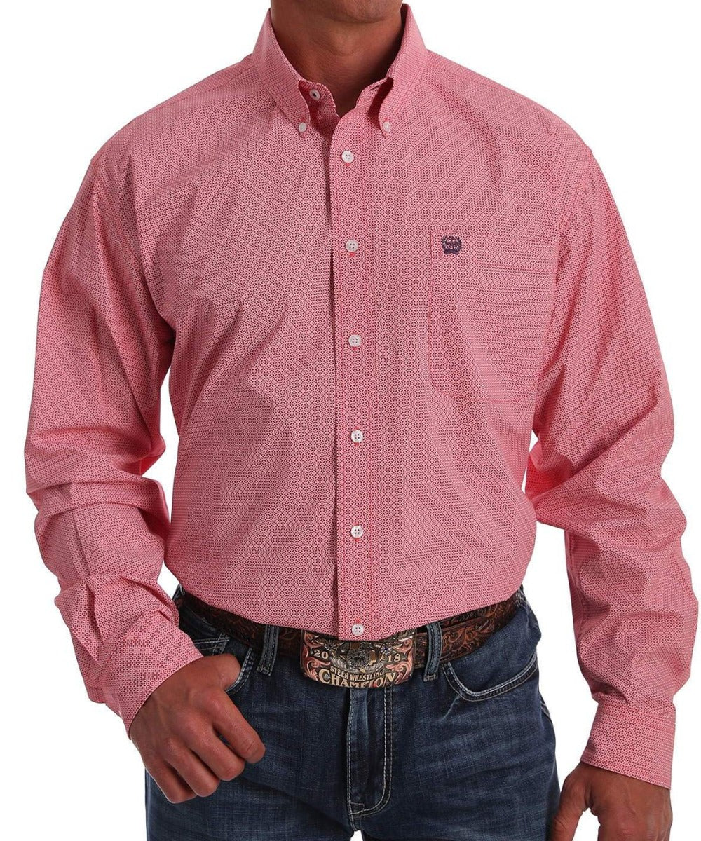 mens pink cinch shirts