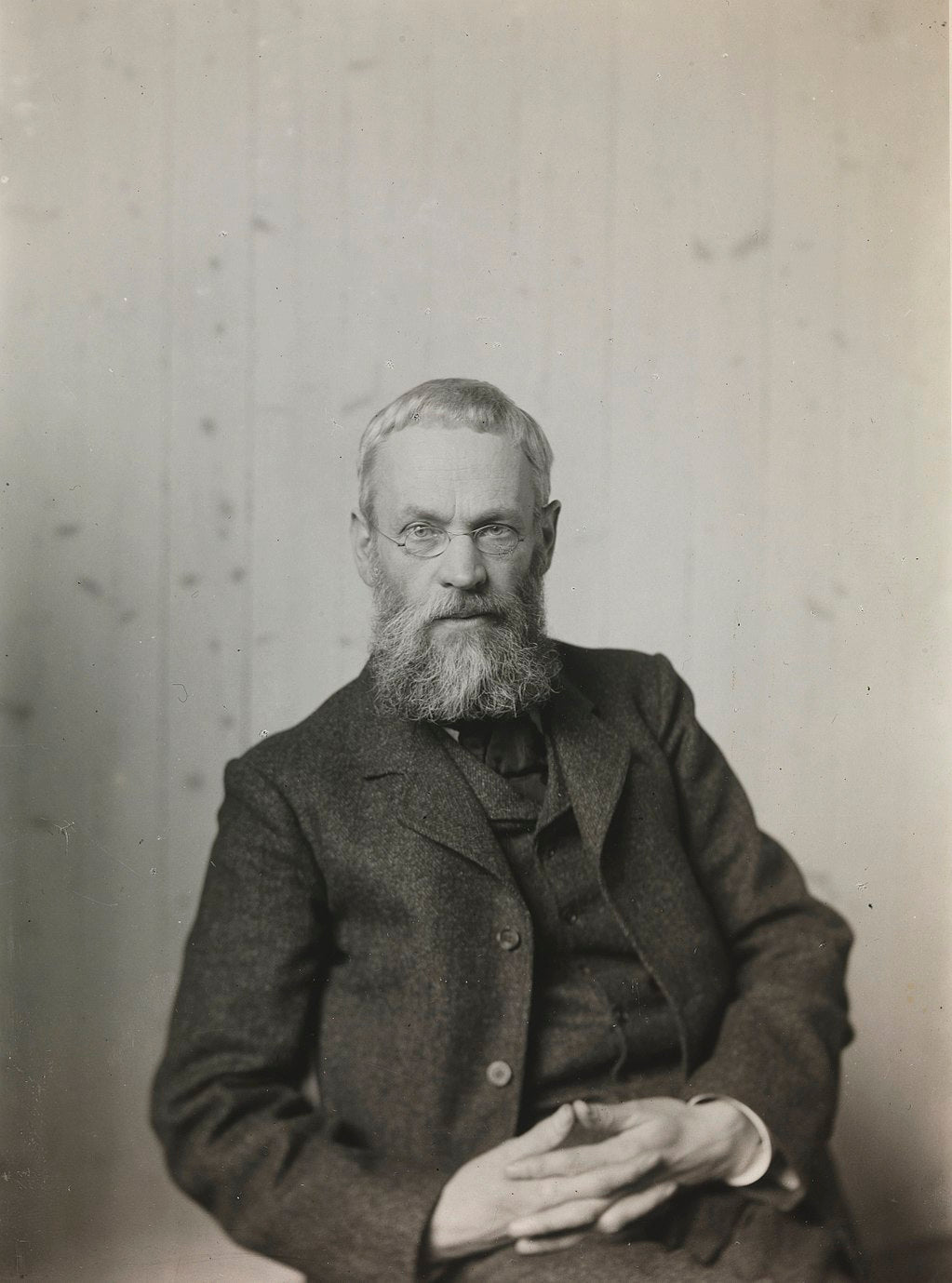 ‘Erik Werenskiold at home in his studio,’ photographed by Ingeborg Motzfeldt Løchen, before 1908.