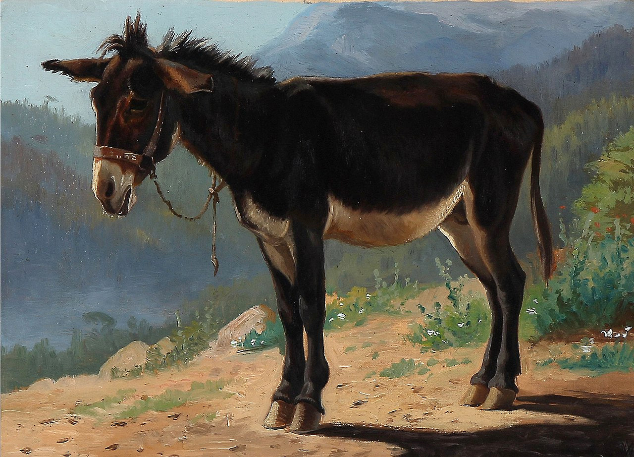 Adolf Mackeprang, Donkey On A Mountain Hill
