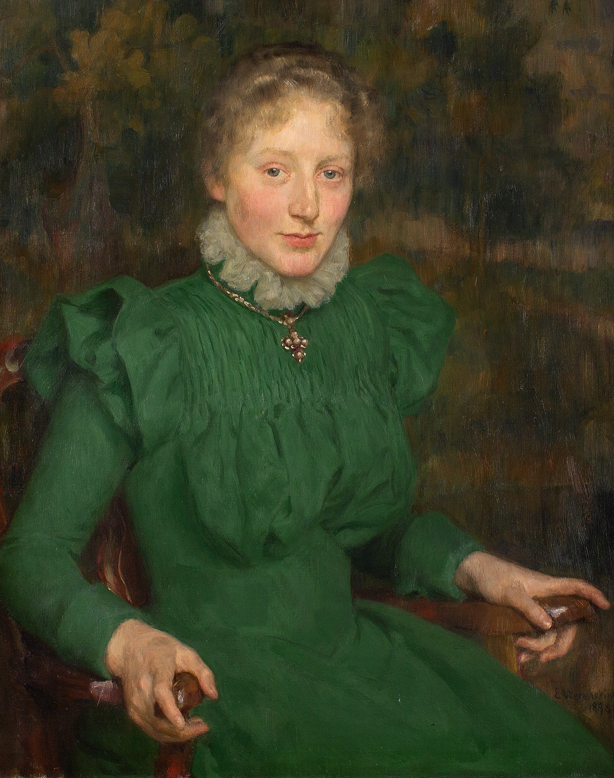 ‘Portrait of Ingeborg Motzfeldt Løchen,’ by Erik Werenskiold, 1898