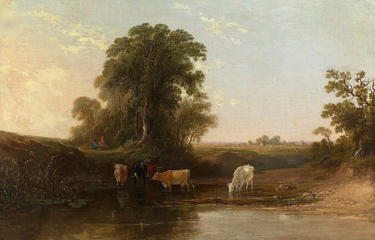 John Frederick Tennant, Landscape with Cattle, Near Scarborough