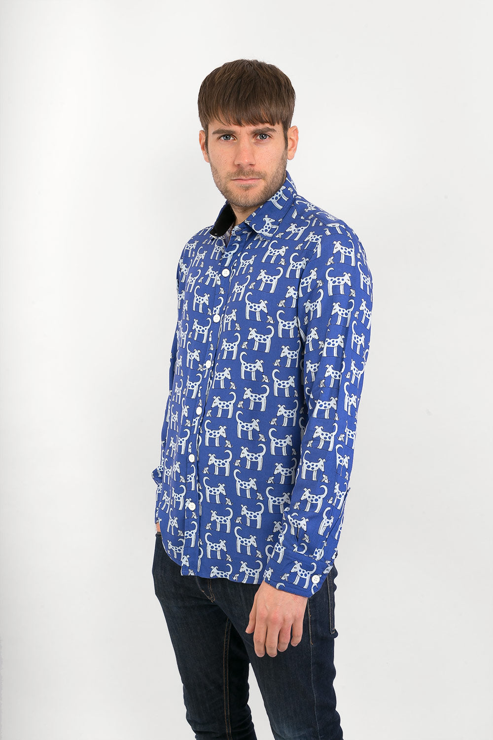 dog print shirt mens