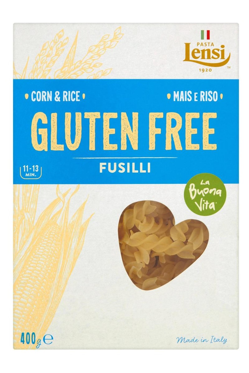 PASTA LENSI Gluten Free Fusilli (400g) – FODMarket Ltd