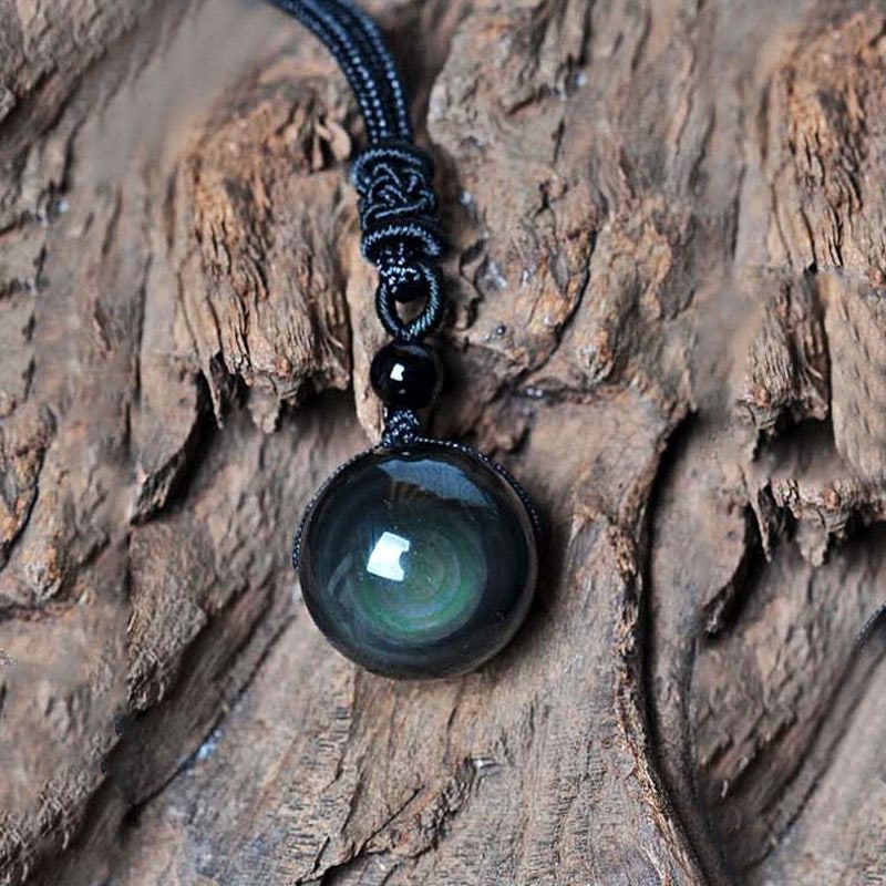 Collier Obsidienne Oeil Celeste