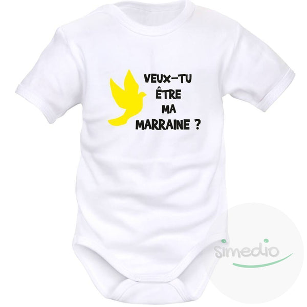 Bebe Body Original Veux Tu Etre Ma Marraine Vetement Bebe Simedio