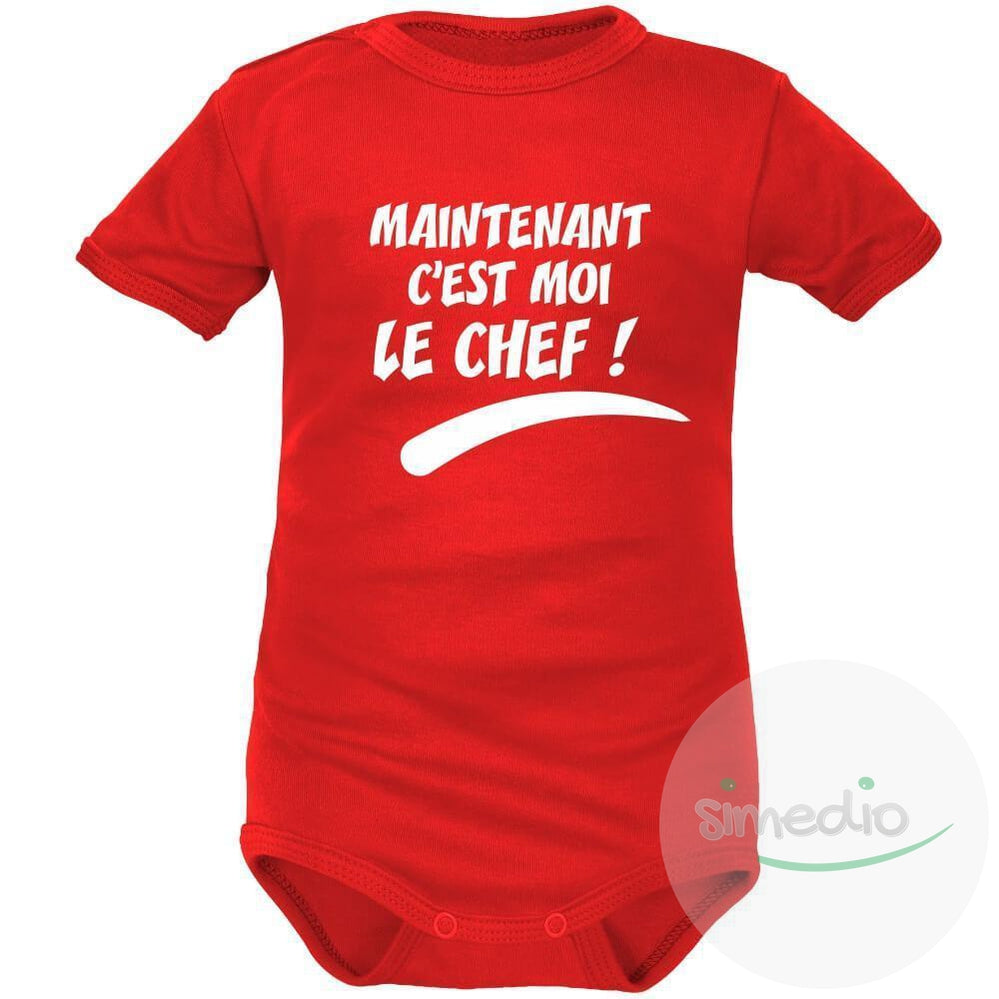 Body Bebe Rigolo Maintenant C Est Moi Le Chef Vetement Bebe Simedio