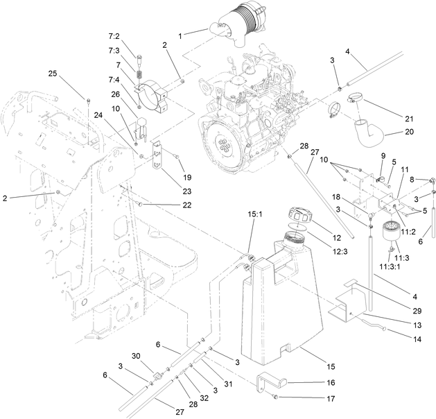 engine parts for toro dingo