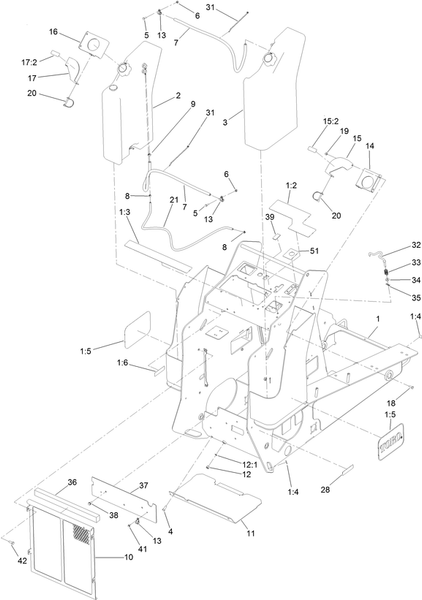 toro dingo tx 1000 narrow track bottom plate model 22327